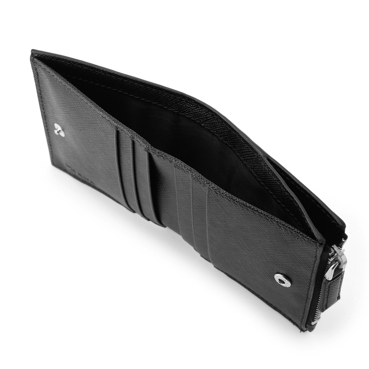 PRADA プラダ 2つ折り財布 小銭入れ付き/SAFFIANO TRIANGOLO メンズ