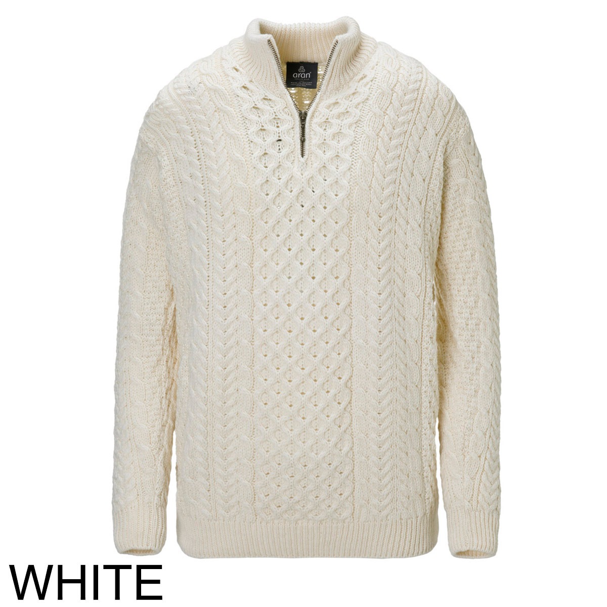 アパルトモン Aran Knit アランニット カシミヤウール ハイネック 白 