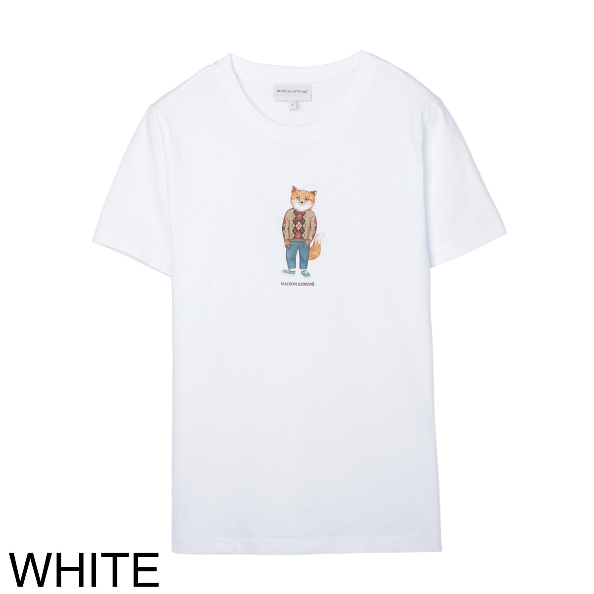MAISON KITSUNE★ドレスドフォックスクルーネックマンツーマン アウトレット】MAISON KITSUNE メゾンキツネ クルーネックT