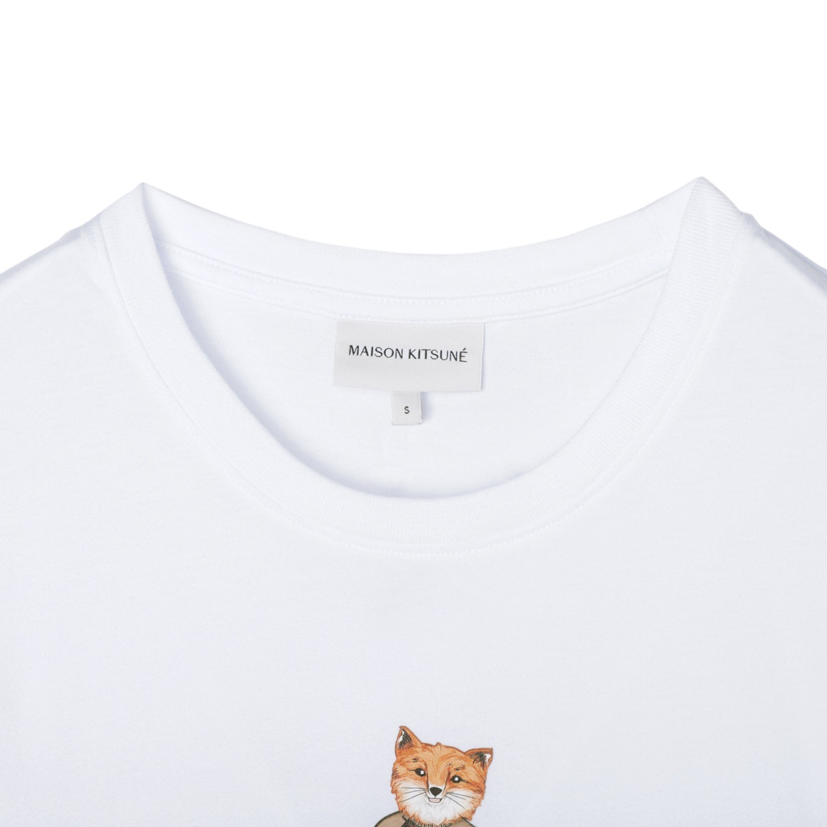 【決算SALE】MAISON KITSUNE メゾンキツネ クルーネックTシャツ/DRESSED FOX REGULAR TEE-SHIRT レディース