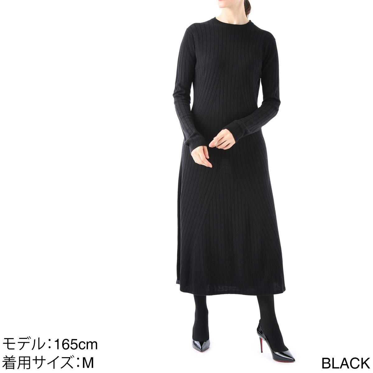 JOHN SMEDLEY ジョンスメドレー ワンピース 黒 XS 4119422D0069 JOHN SMEDLEY ジョンスメドレー ニットワンピース/ドレス/CALIA