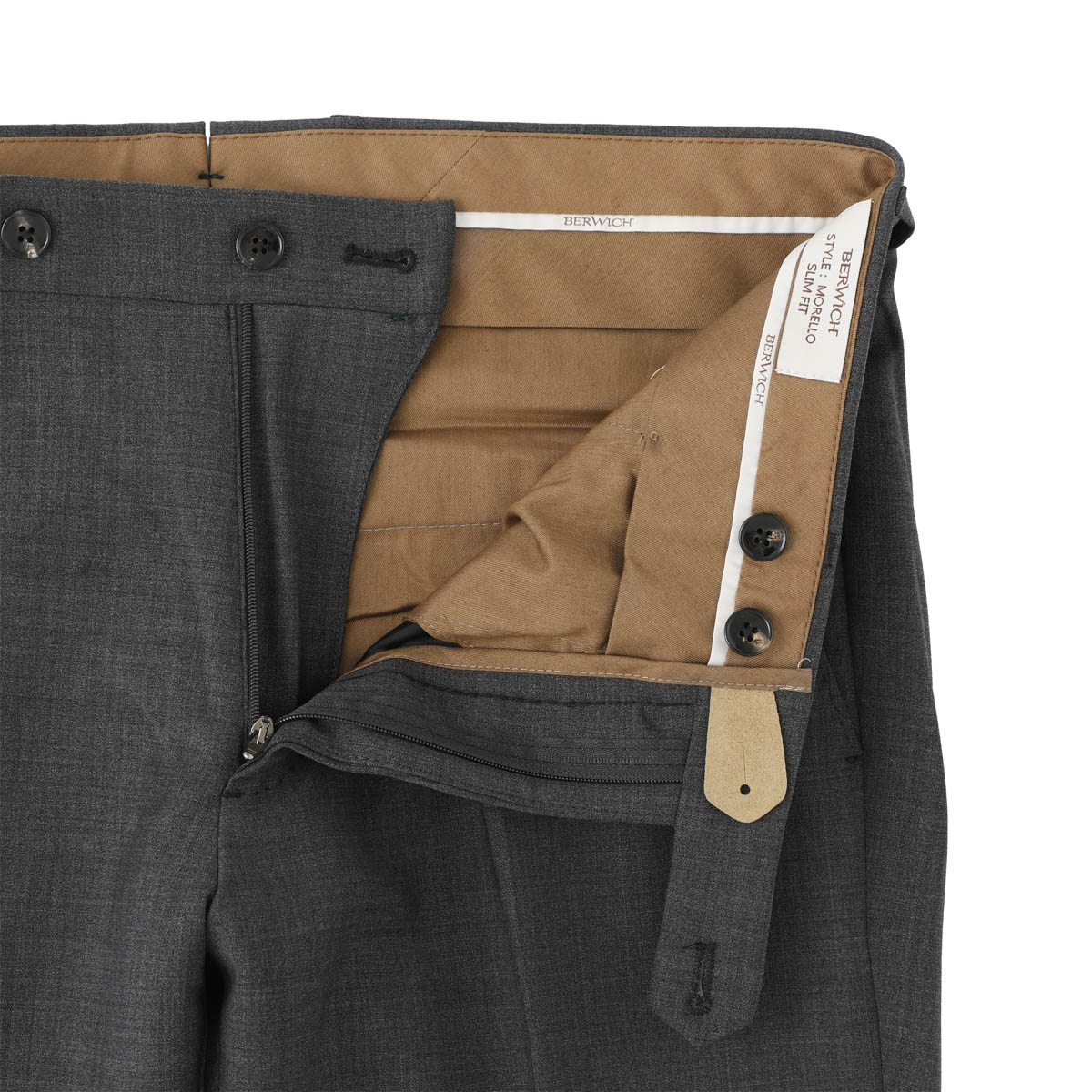 【アウトレット】【ラスト1点】BERWICH ベルウィッチ ノープリーツ スラックス/ウールパンツ/MORELLO WOOL POLY STRETCH メンズ