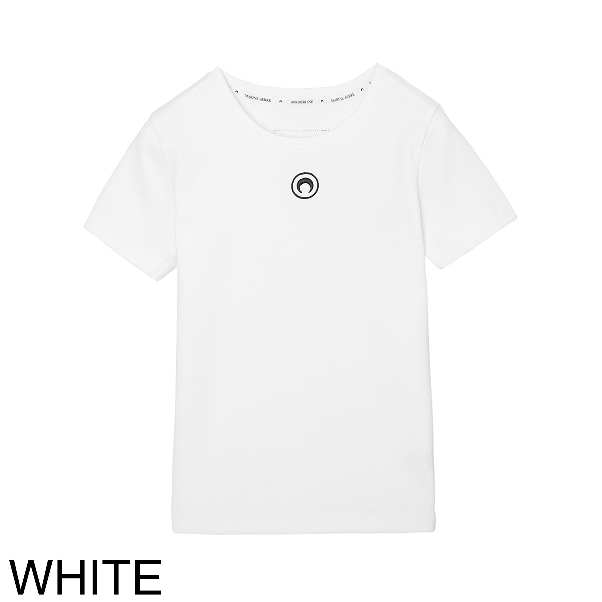 MARINE SERRE マリーン セル クルーネックTシャツ/MOON LOGO JERSEY BABY FIT T-SHIRT レディース