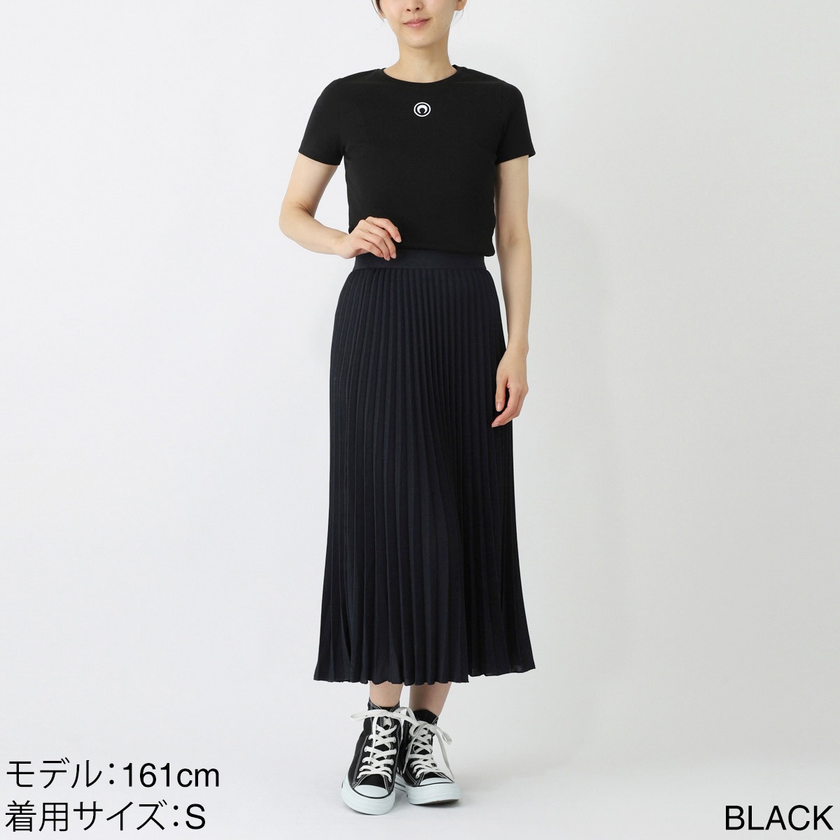 MARINE SERRE マリーン セル クルーネックTシャツ/MOON LOGO JERSEY BABY FIT T-SHIRT レディース