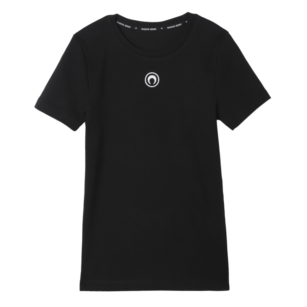MARINE SERRE マリーン セル クルーネックTシャツ/MOON LOGO JERSEY BABY FIT T-SHIRT レディース