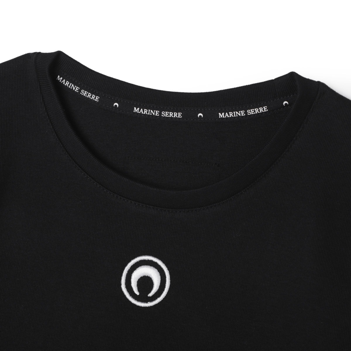 MARINE SERRE マリーン セル クルーネックTシャツ/MOON LOGO JERSEY BABY FIT T-SHIRT レディース