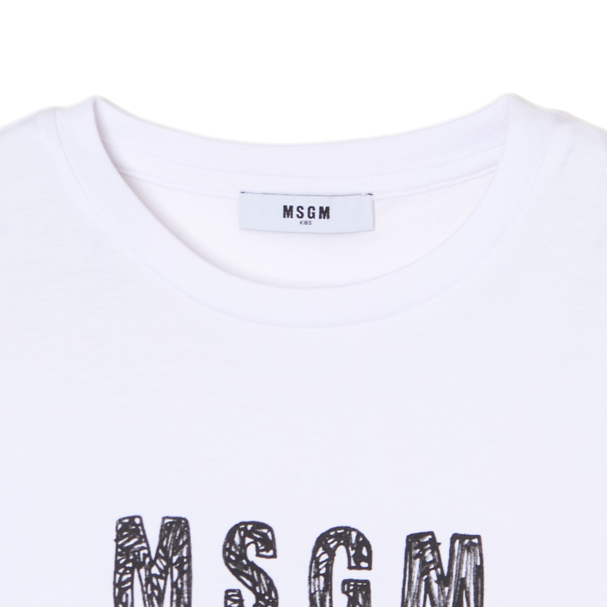 『ネコポス対応(1点まで)』MSGM エムエスジーエム クルーネックTシャツ/KIDS キッズ ガールズ ボーイズ/ロゴ プリントTシャツ ロゴT レディース