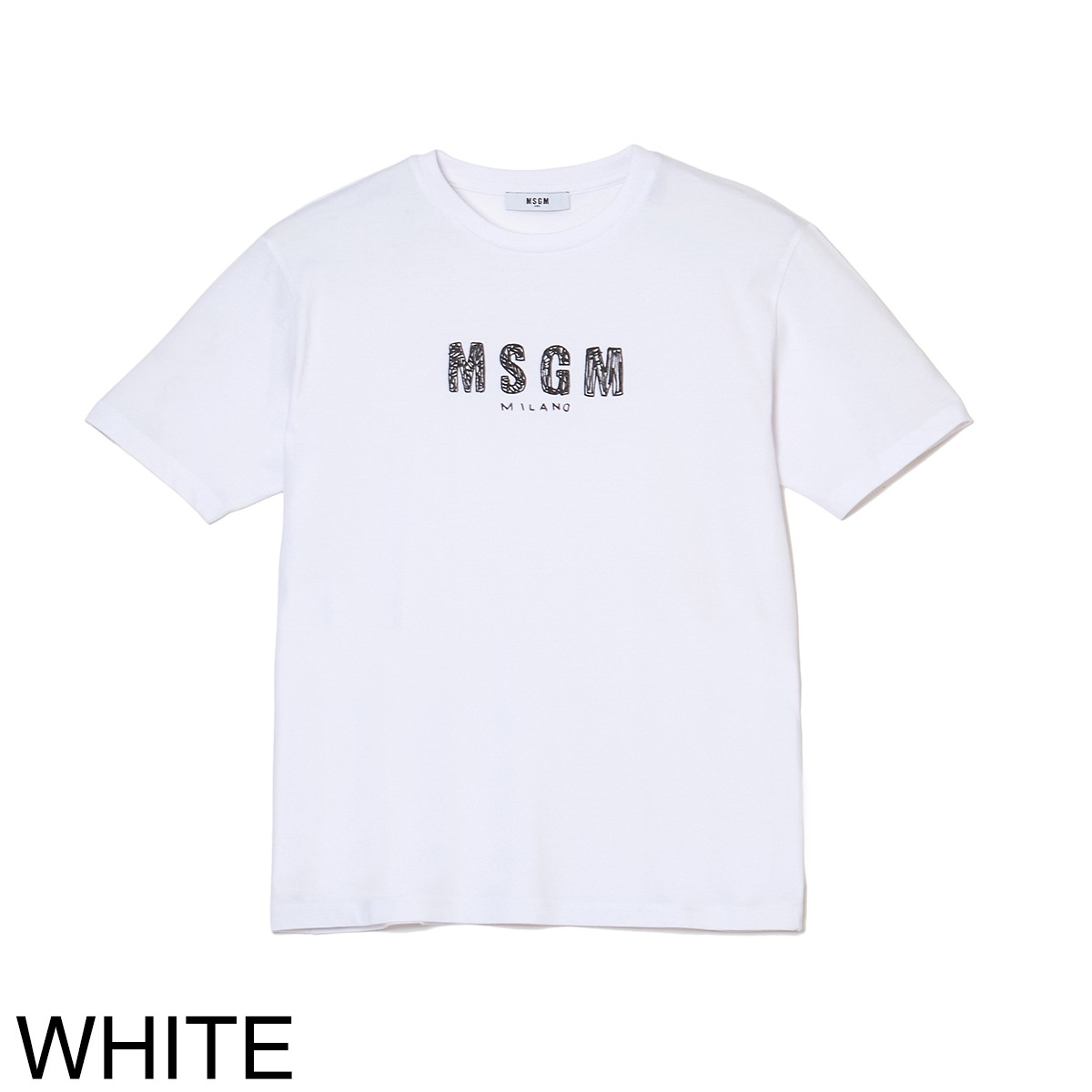 『ネコポス対応(1点まで)』MSGM エムエスジーエム クルーネックTシャツ/KIDS キッズ ガールズ ボーイズ/ロゴ プリントTシャツ ロゴT レディース