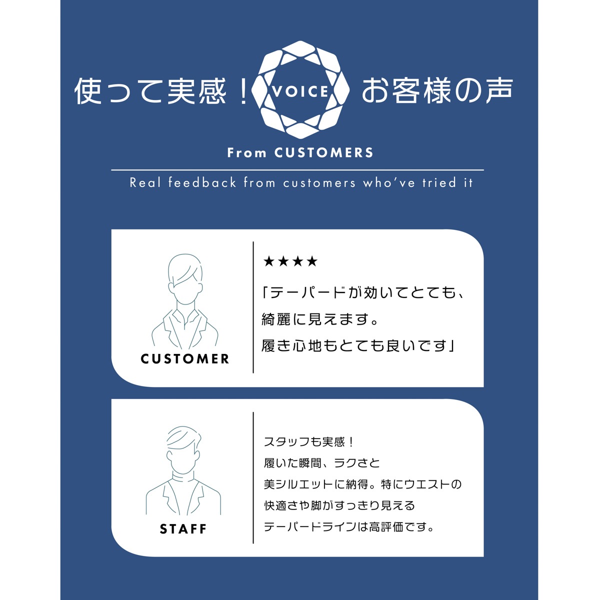 MODERN B. モダンブルー イージースラックス メンズ