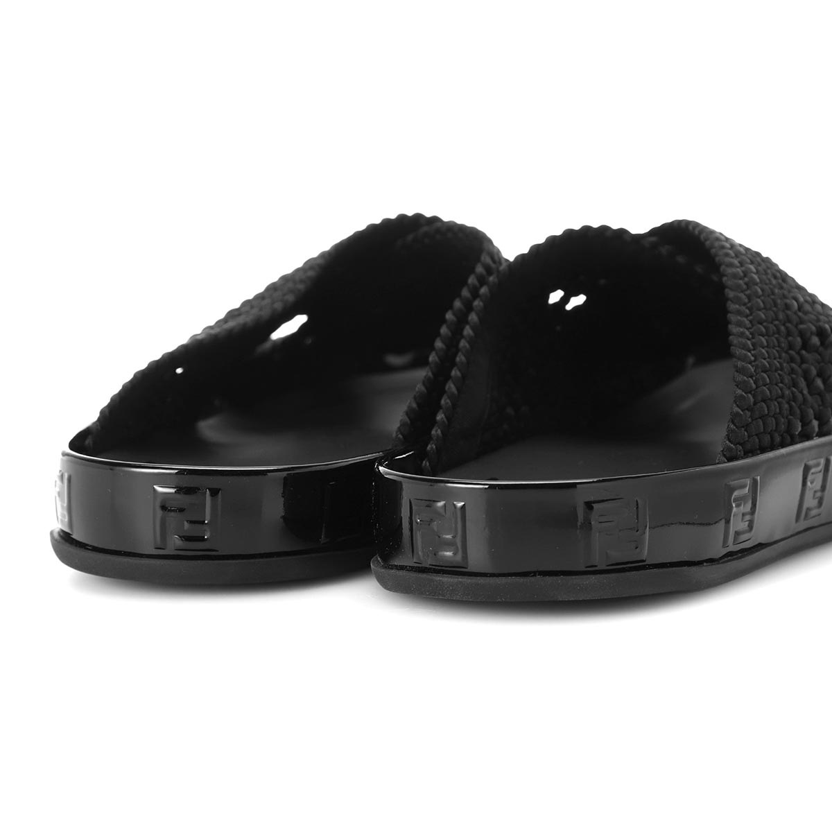 FENDI ブラック スライドサンダル FENDI フェンディ スライドサンダル Slide Baguette スライド