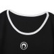 MARINE SERRE マリーン セル クルーネックTシャツ/MOON LOGO JERSEY CROPPED TOP クロップド丈 リンガー レディース