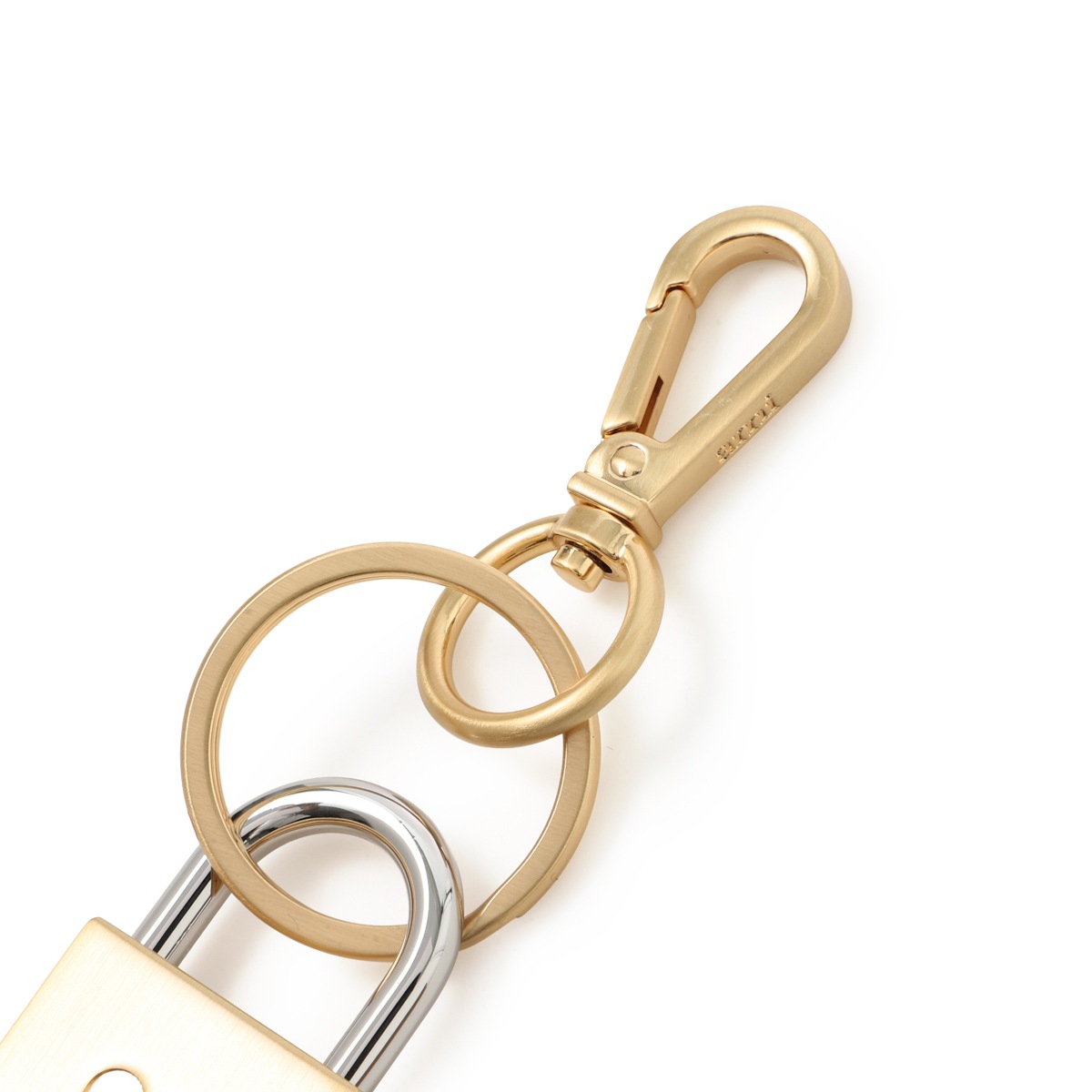 AMI アミ キーリング/バッグチャームゴールド/AMI DE COEUR PADLOCK KEYRING