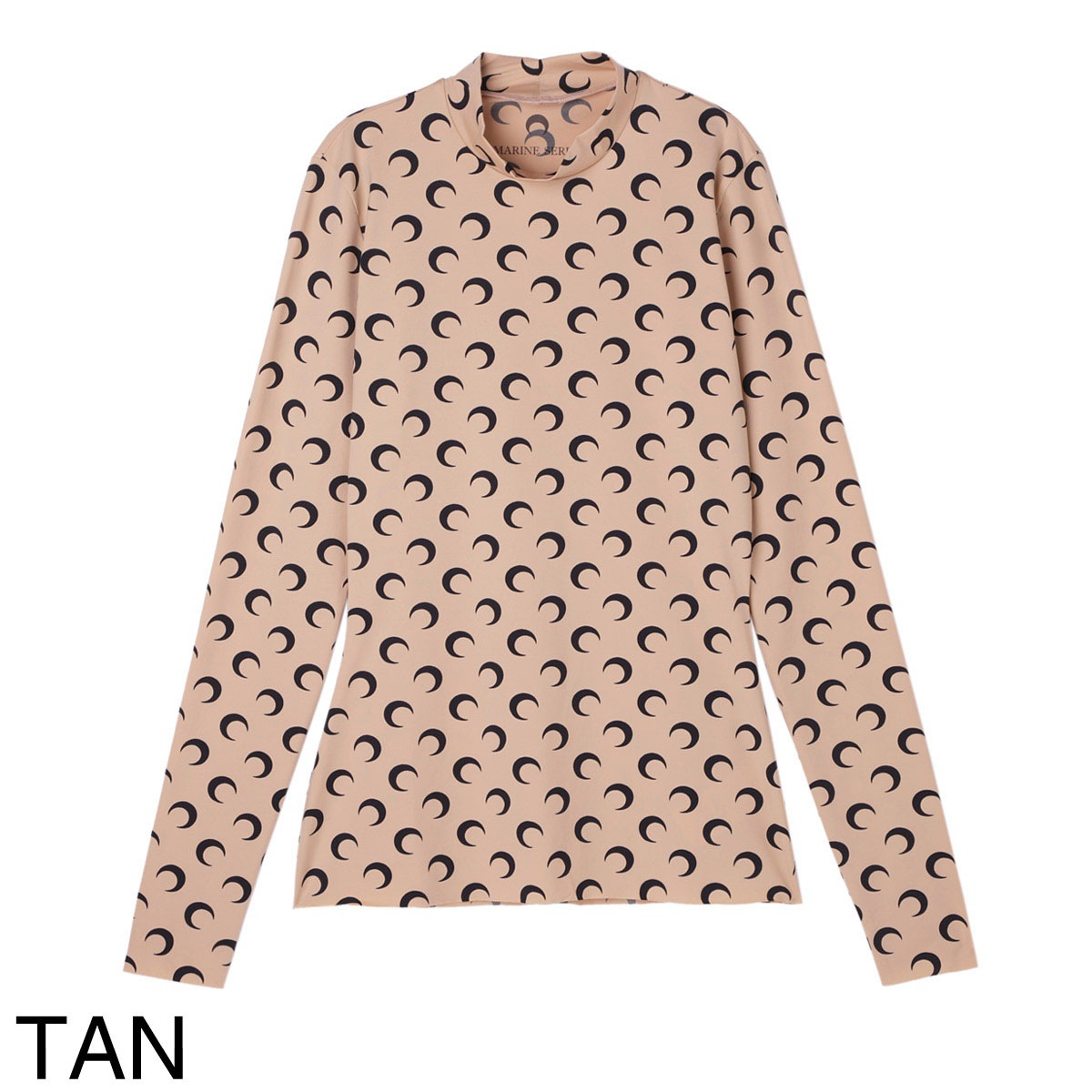 MARINE SERRE マリーン セル ハイネックカットソー/MOON PRINTED