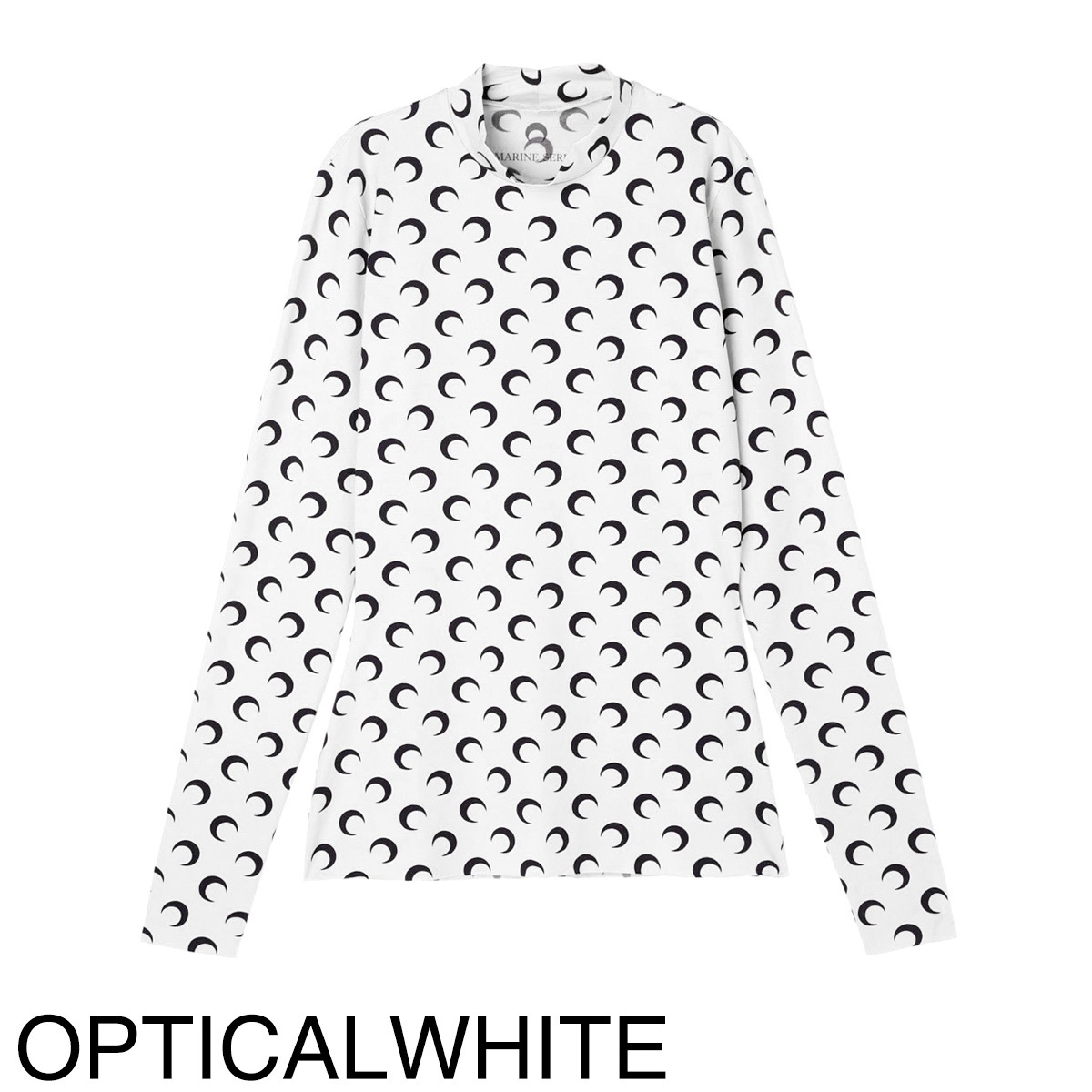 MARINE SERRE マリーン セル ハイネックカットソー/MOON PRINTED