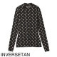 MARINE SERRE マリーン セル ハイネックカットソー/MOON PRINTED JERSEY LS HIGHNECK TOP 三日月 モチーフ ジャージー レディース