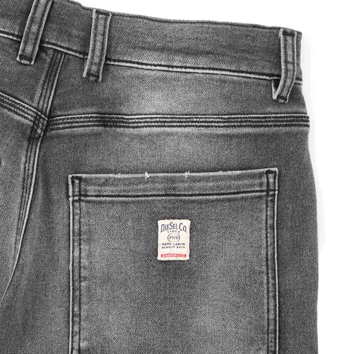 【アウトレット】DIESEL ディーゼル ジップフライジーンズ/KIDS キッズ ガールズ/D-ARGJX-WORK-J JJJ ストレート ワイドデニムパンツ パッチ ピスネーム ウォッシュ加工 レディース