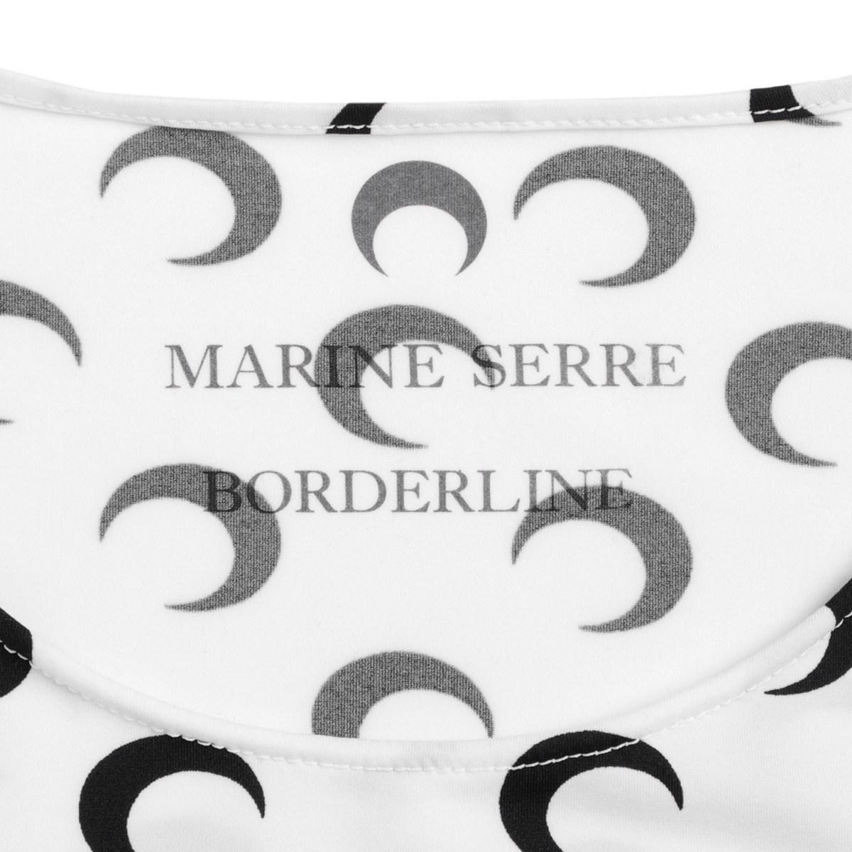 MARINE SERRE マリーン セル クルーネック長袖カットソー/MOON PRINTED JERSEY LS CREWNECK TOP 三日月 モチーフ ジャージー レディース