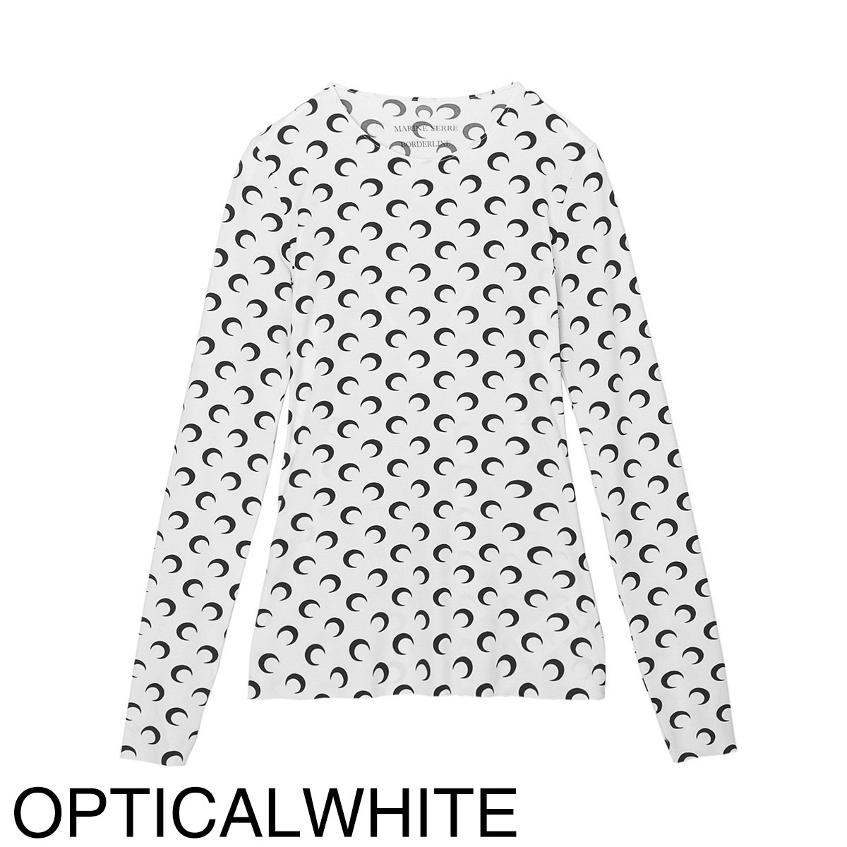 MARINE SERRE マリーン セル クルーネック長袖カットソー/MOON PRINTED