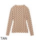 MARINE SERRE マリーン セル クルーネック長袖カットソー/MOON PRINTED JERSEY LS CREWNECK TOP 三日月 モチーフ ジャージー レディース