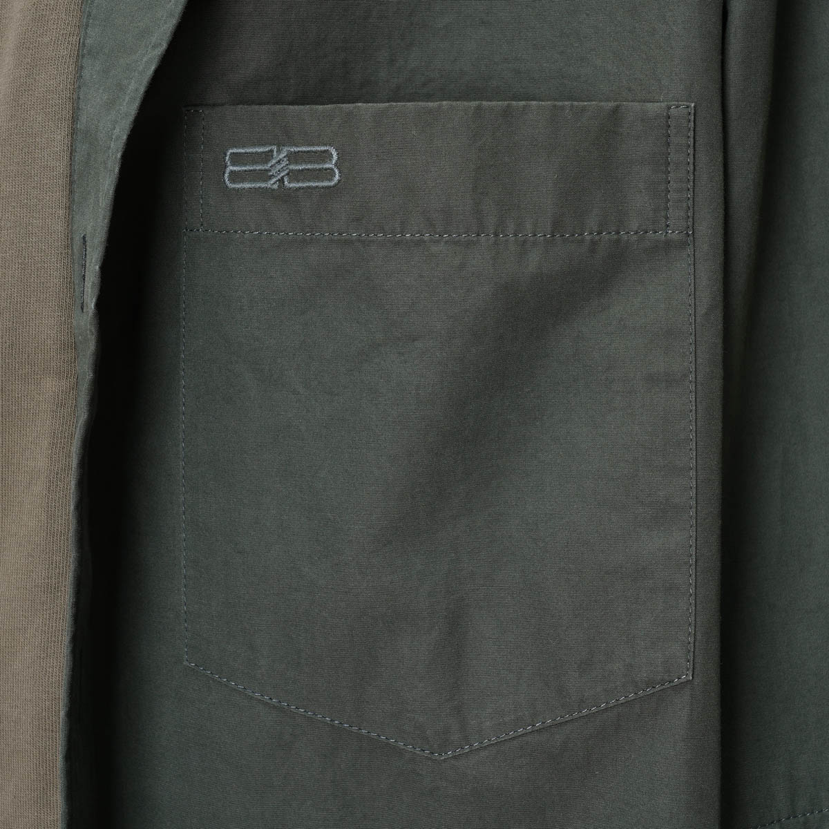 BALENCIAGA バレンシアガ オープンカラーシャツ/BB ICON TROMPE LOEIL