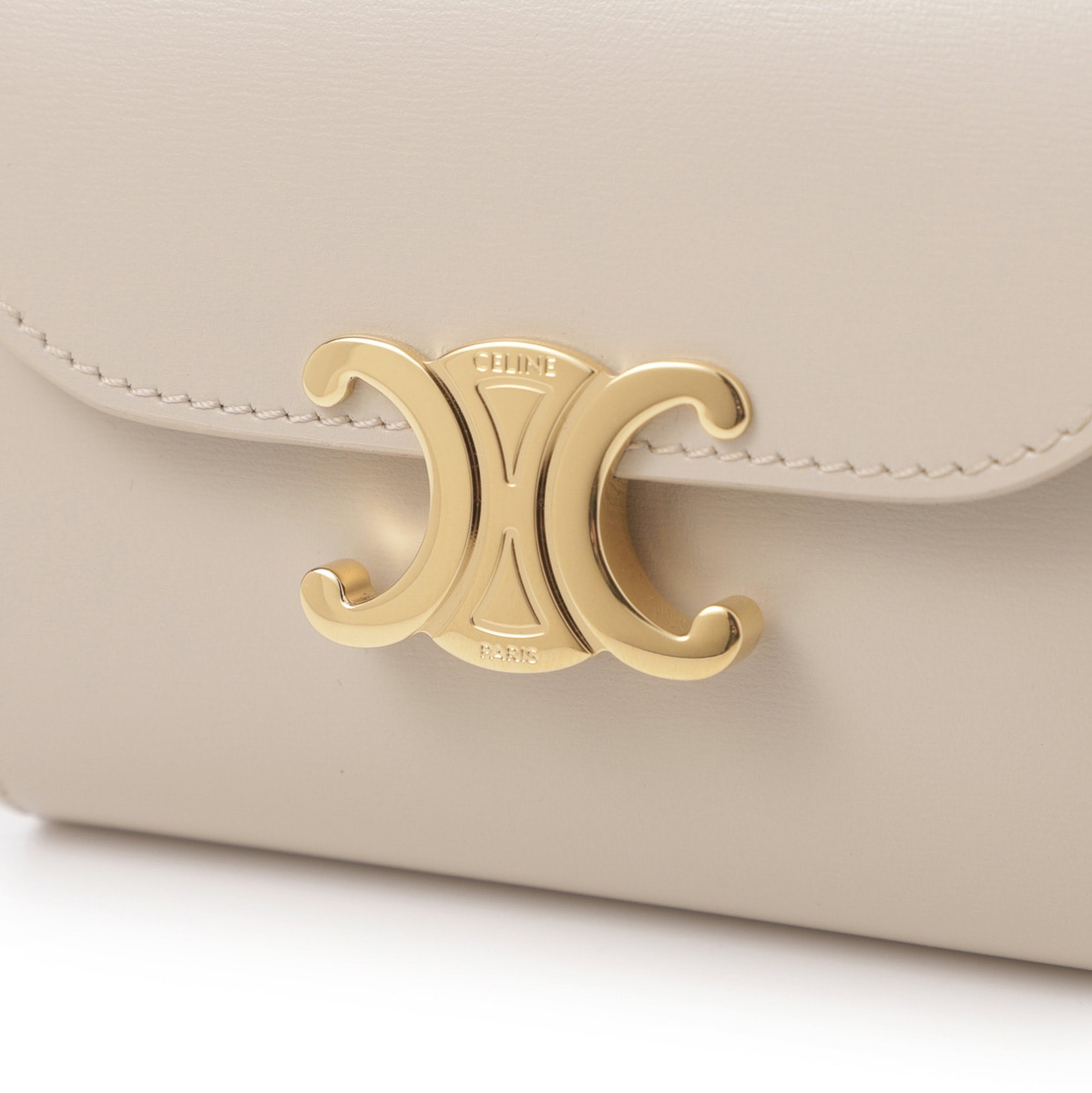 CELINE ホワイト 三つ折り財布 CELINE [新品/正規ラッピング済] セリーヌ 財布 ミニ 三つ折り