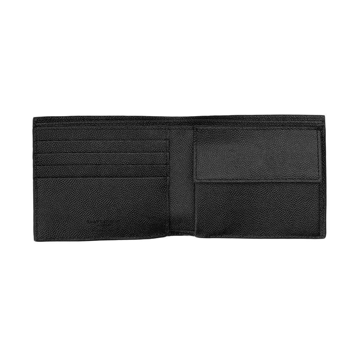 【タイムセール】SAINT LAURENT サンローラン 2つ折り財布 小銭入れ付き/EAST/WEST WALLET WITH COIN PURSE IN GRAIN DE POUDRE EMBOSSED LEATHER メンズ