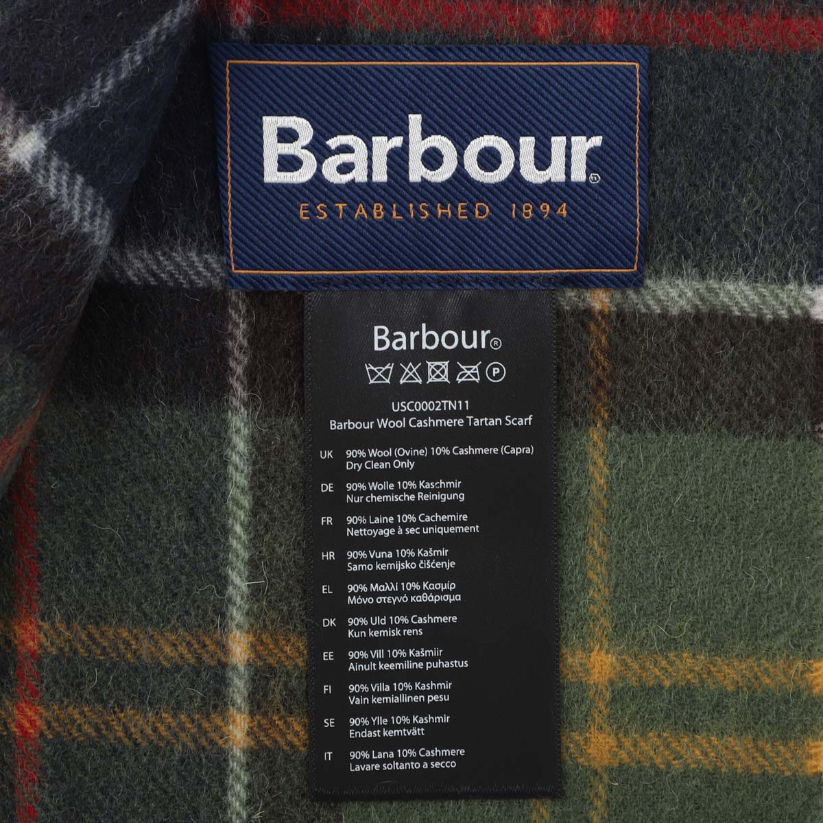 『ネコポス対応(1点まで)』Barbour バブアー マフラー/BARBOUR WOOL CASHMERE TARTAN SCARF