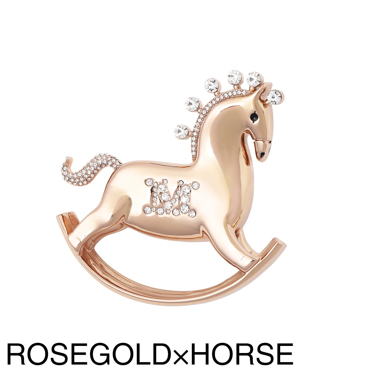 Max Mara マックスマーラ ブローチ/SHINY シャイニー クリスタル Mロゴ ベア 熊 TEDDYBROOCH ピンバッジ レディース
