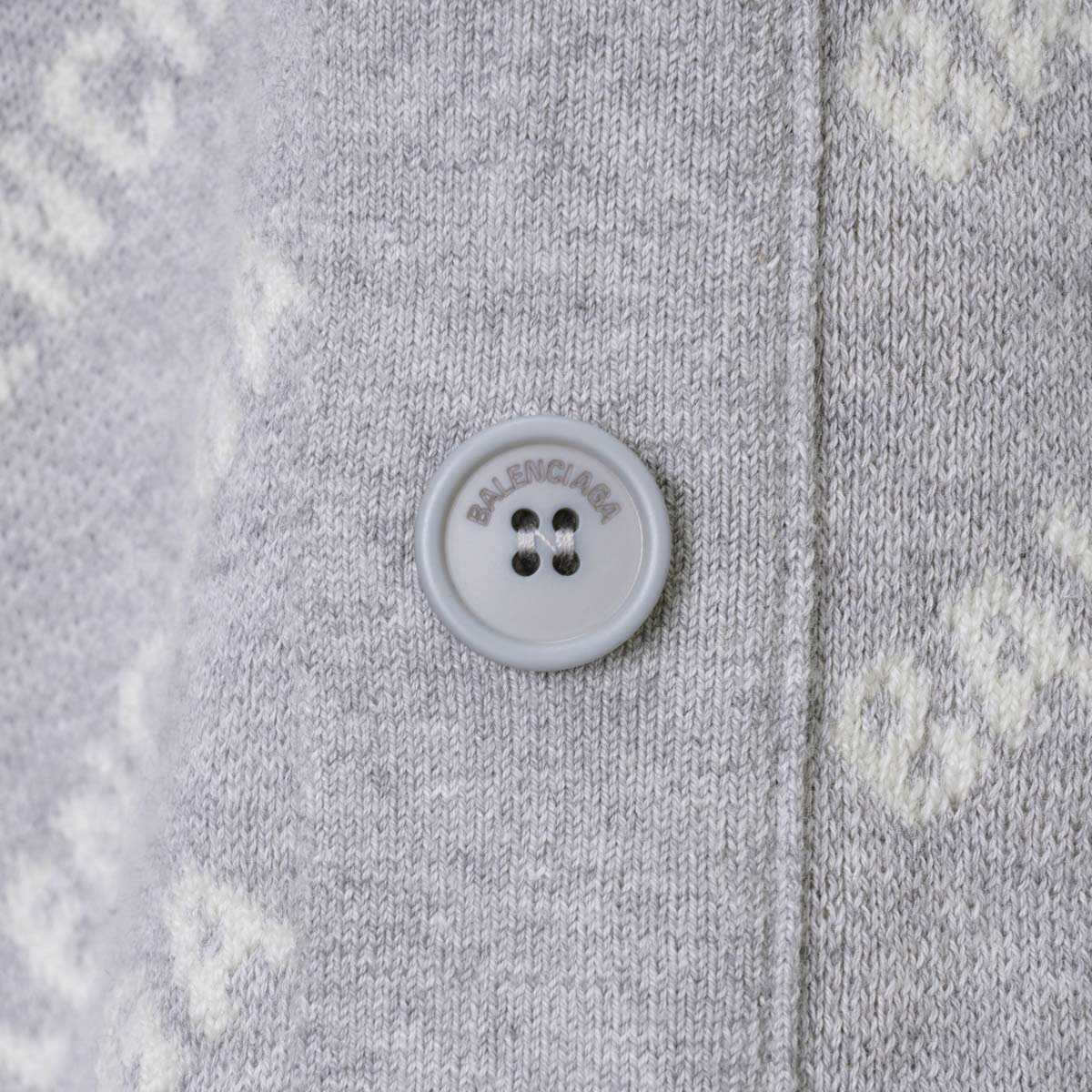 【アウトレット】【ラスト1点】BALENCIAGA バレンシアガ カーディガン/Vネック カーディガン/MINI ALLOVER LOGO
