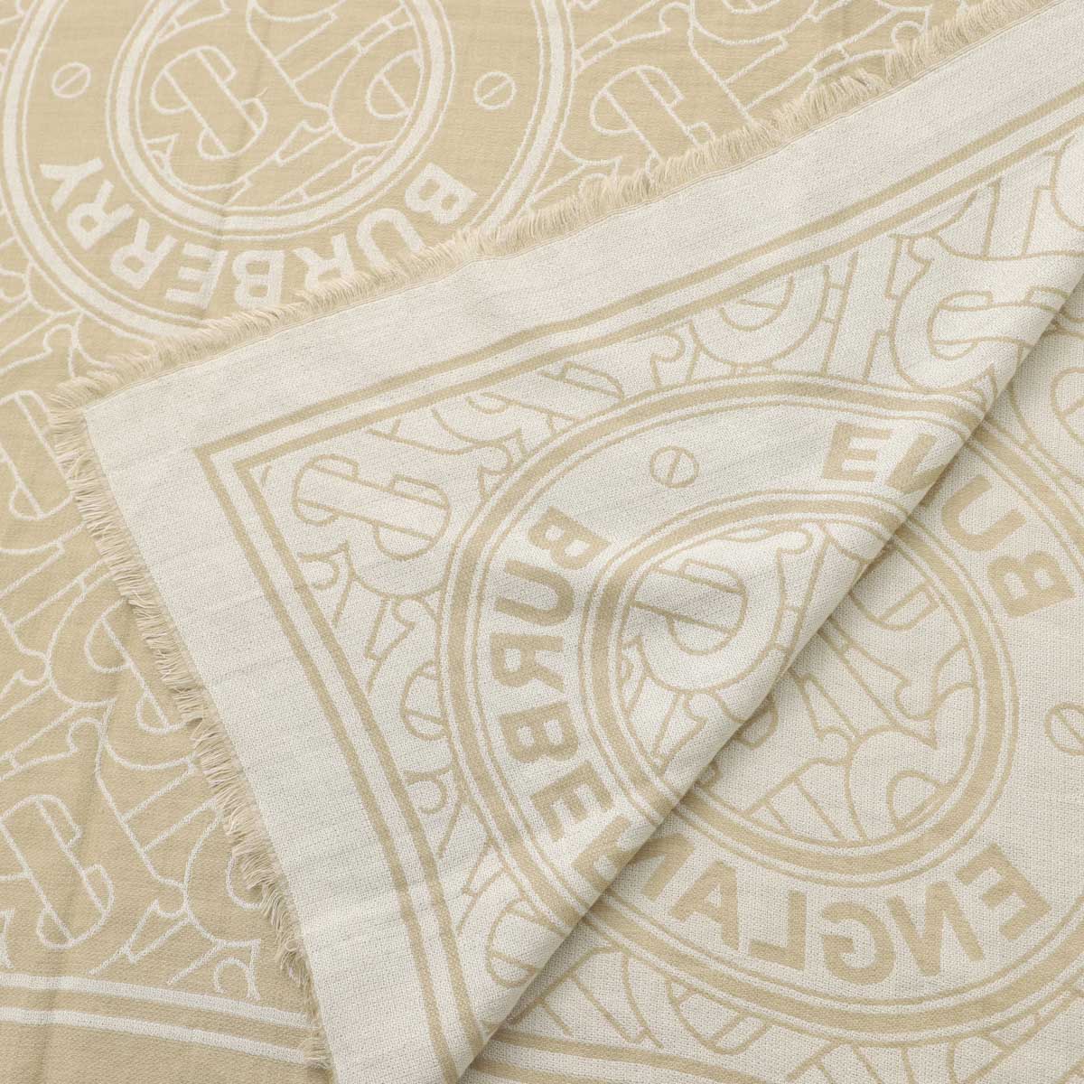 【アウトレット】BURBERRY バーバリー ストール/TB ROUNDEL JACQUARD CASHMERE SCARF レディース