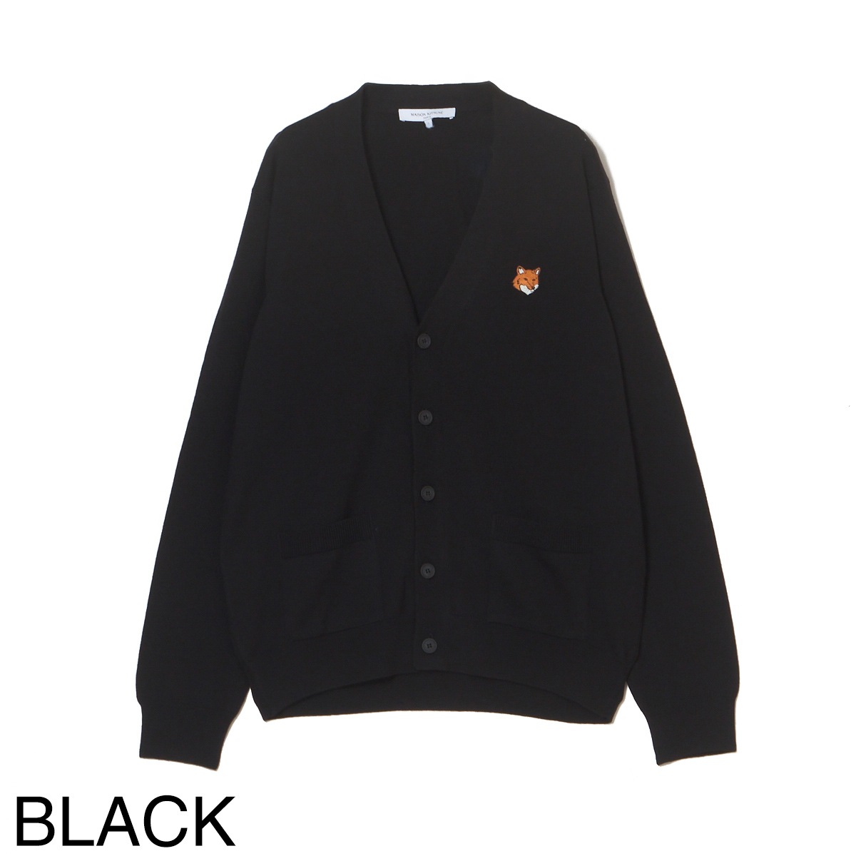 MAISON KITSUNE メゾンキツネ Vネック カーディガン/FOX HEAD PATCH