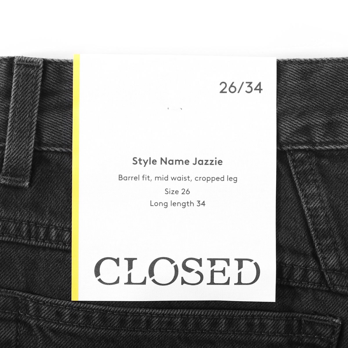 CLOSED クローズド ジップフライジーンズ/バレルジーンズ/Jazzie クロップド バレルジーンズ デニムパンツ レディース