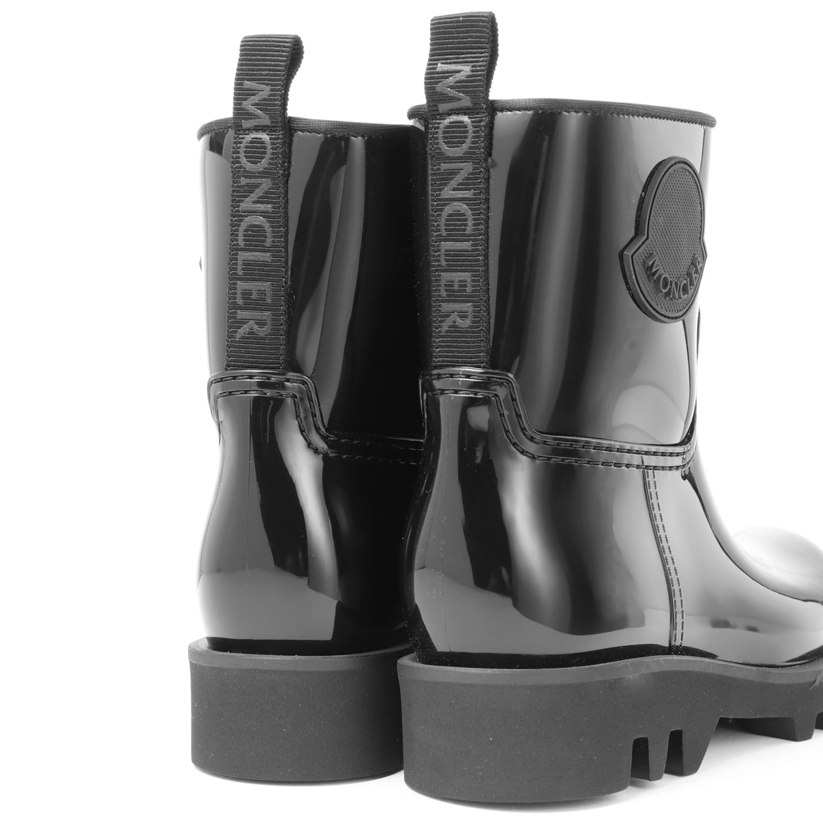 GINETTE/MONCLER/ブーツ MONCLER Ginette logo-appliquéd glossed-rubber rain boots
