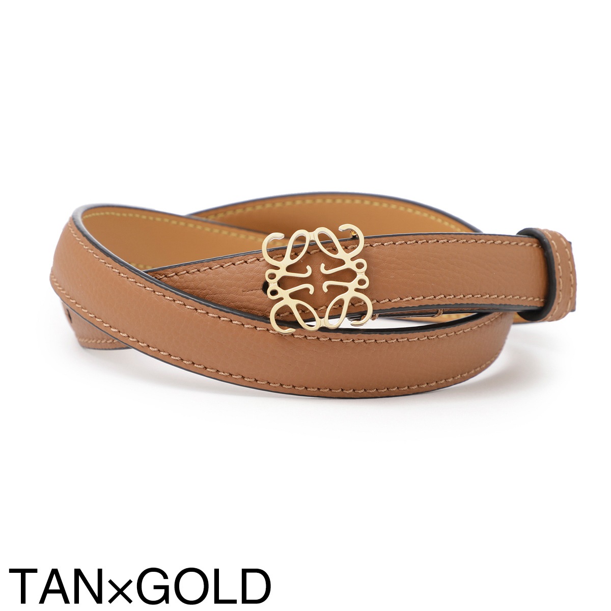 LOEWE ロエベ ベルト/Anagram belt in pebble grain calfskin