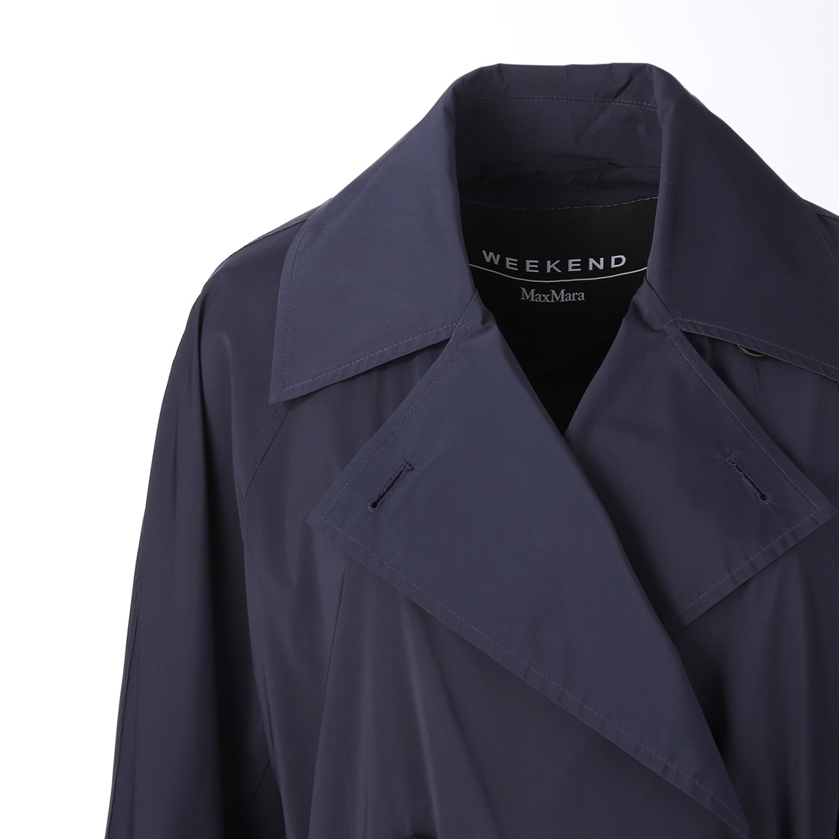 ◆MAX MARA 最新作◆Calao キャンバス トレンチコート/Navy◆ WEEKEND Max Mara マックスマーラ トレンチコート/テクニカル