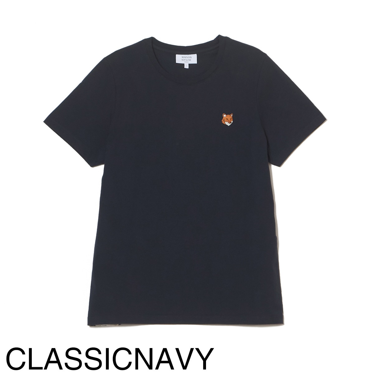 MAISON KITSUNE メゾンキツネ クルーネックTシャツ/FOX HEAD PATCH