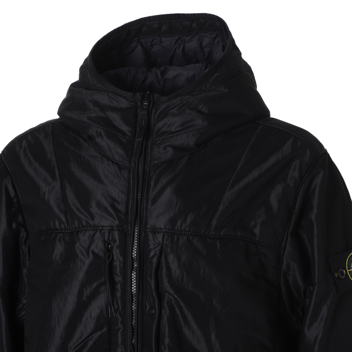 Stone  ナイロンジャケット 黒 フード付き Stone ナイロンジャケット 黒 フード付き STONE ISLAND ストーン