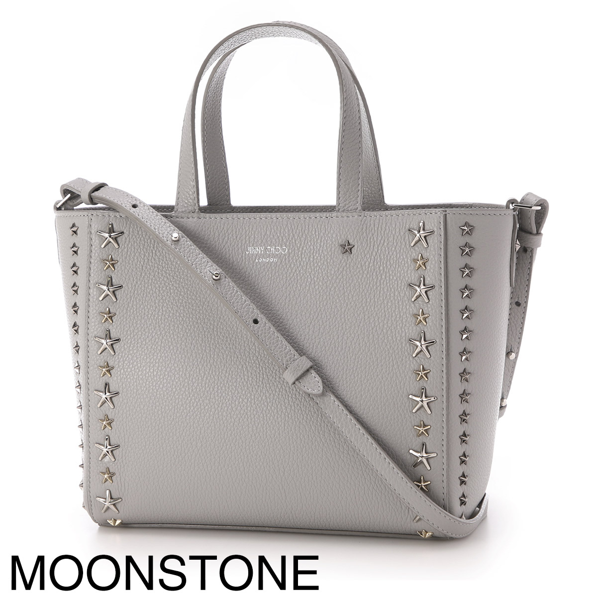 【良品】JIMMY CHOO PEGASI メタリックシルバー 2WAYバッグ JIMMY CHOO ジミーチュウ トートバッグ 2WAY/PEGASI S