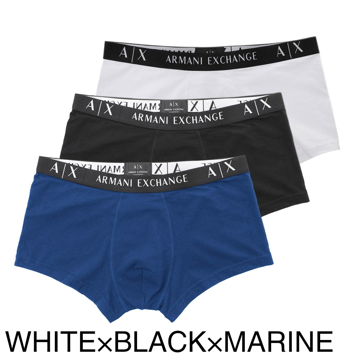 ARMANI EXCHANGE アルマーニエクスチェンジ ボクサーパンツ 3枚セット【返品交換不可】 メンズ