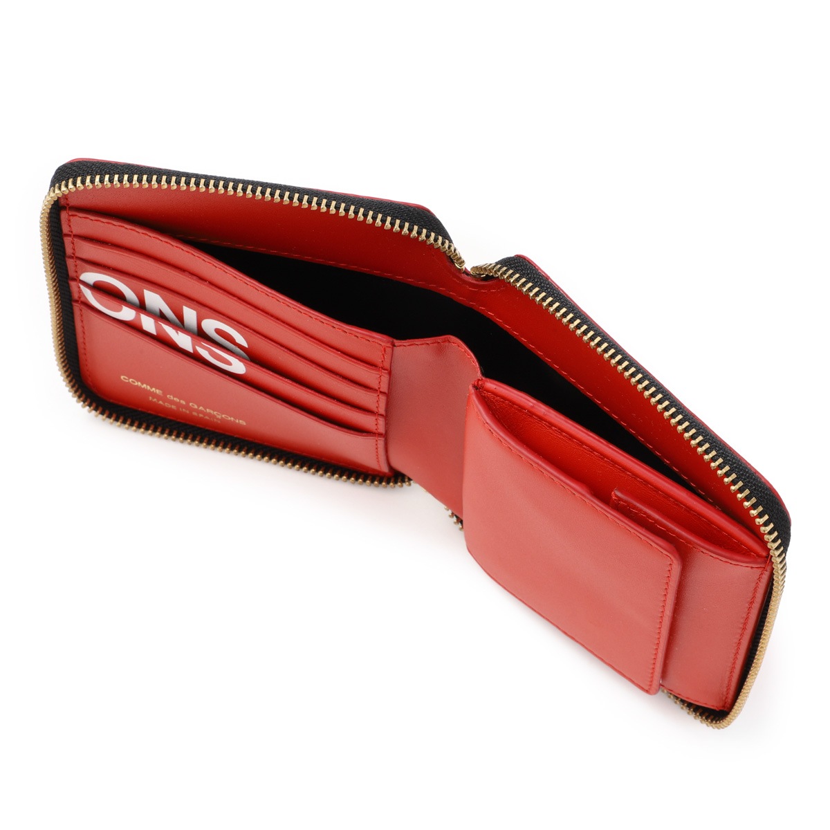 COMME des GARCONS コム デ ギャルソン 2つ折り財布 小銭入れ付き/Huge