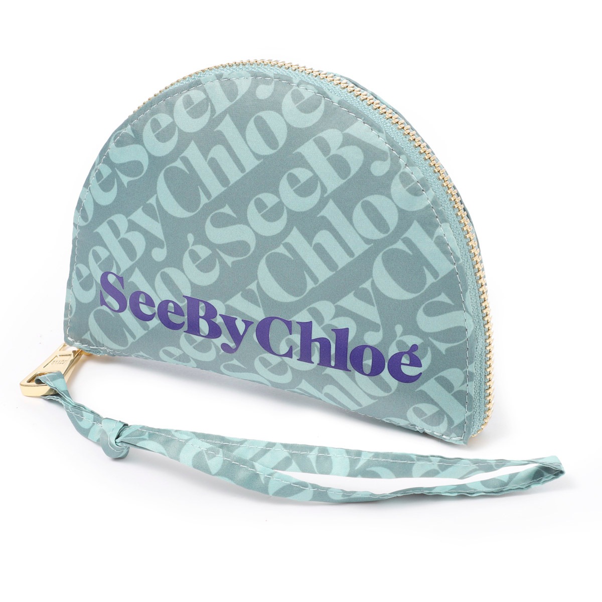 SEE BY CHLOE シービークロエ コットントートバッグ ブルー 縦に