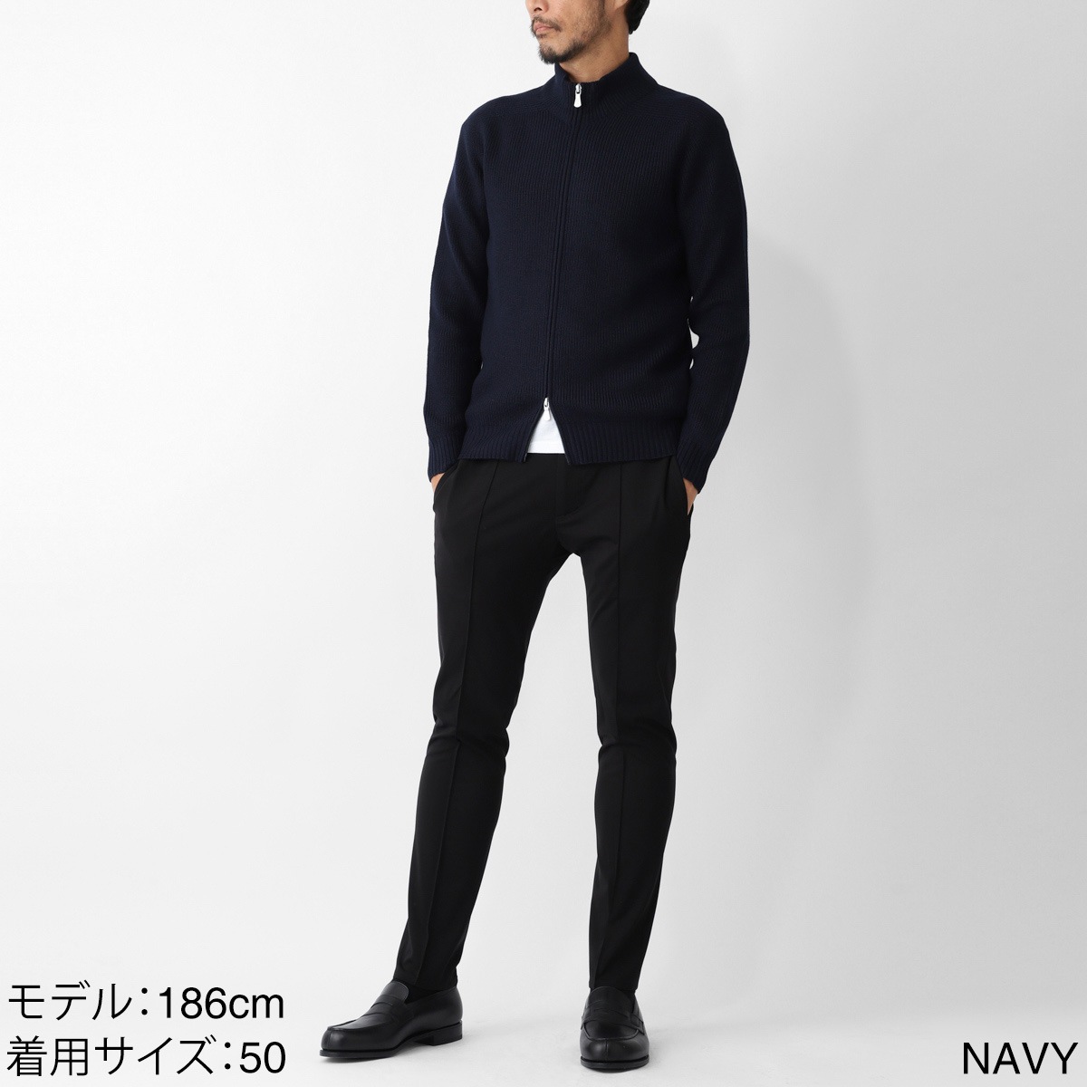 Gran Sasso グランサッソ ジップアップニットカーディガン/ドライバー