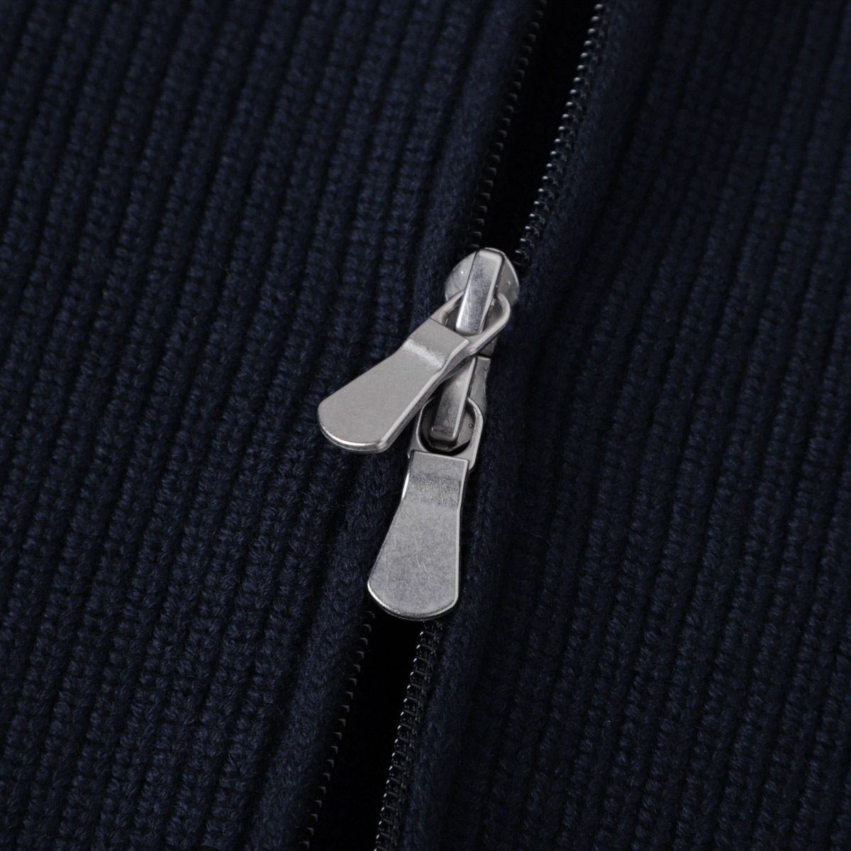 GRAN SASSO 切替 ジップブルゾン ドライバーズニット ネイビー 50 GRAN SASSO 切替 ジップブルゾン ドライバーズニット ネイビー 50 GRAN