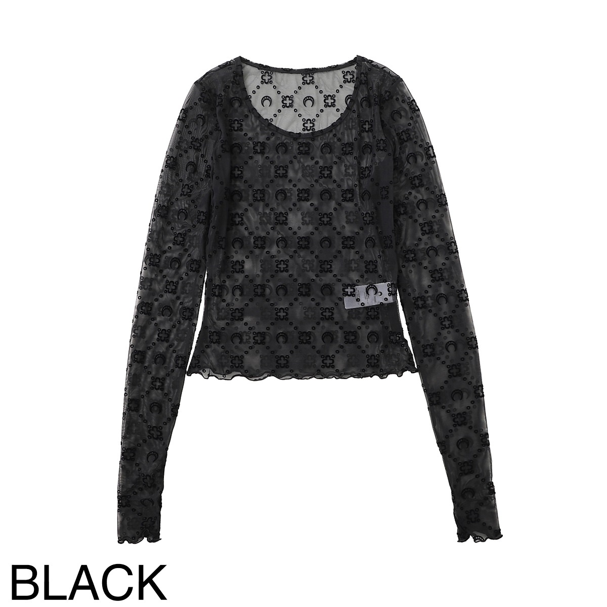 MARINE SERRE マリーン セル クルーネック長袖カットソー/MOONOGRAM