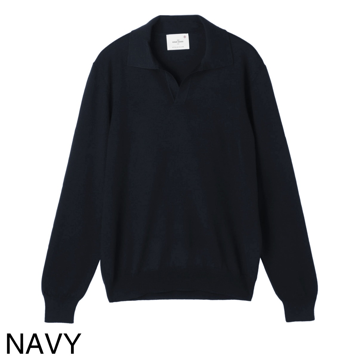 Gran Sasso グランサッソ 長袖ニットポロシャツ/ATHLEISURE【大きい