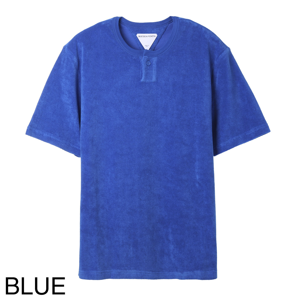 ボッテガ Tシャツ メンズ ネイビー デニムや白のパンツに BOTTEGA VENETA ボッテガヴェネタ ヘンリーネック Tシャツ
