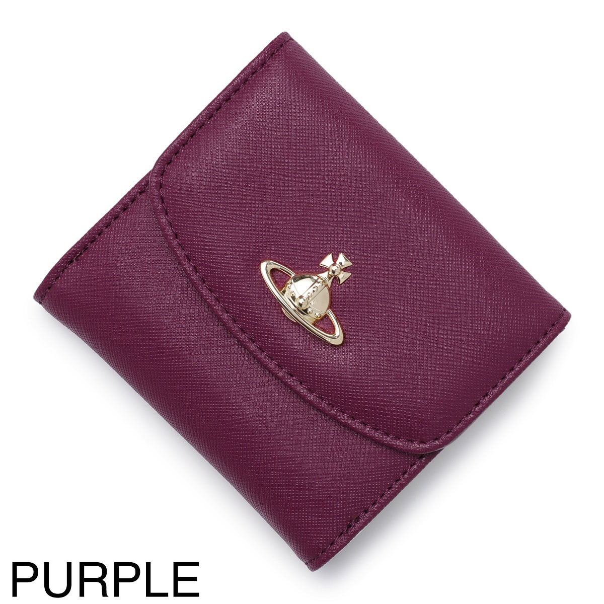 Vivienne Westwood ヴィヴィアンウエストウッド 2つ折り財布 小銭入れ付き/SAFFIANO SMALL WALLET