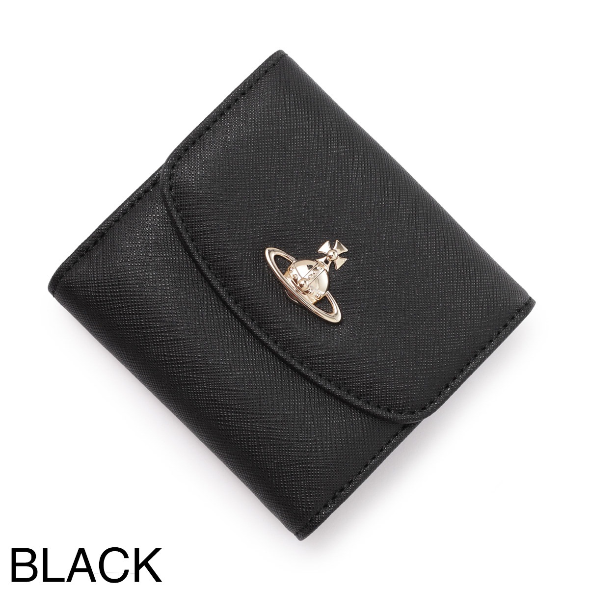 Vivienne Westwood ヴィヴィアンウエストウッド 2つ折り財布 小銭入れ付き/SAFFIANO SMALL WALLET