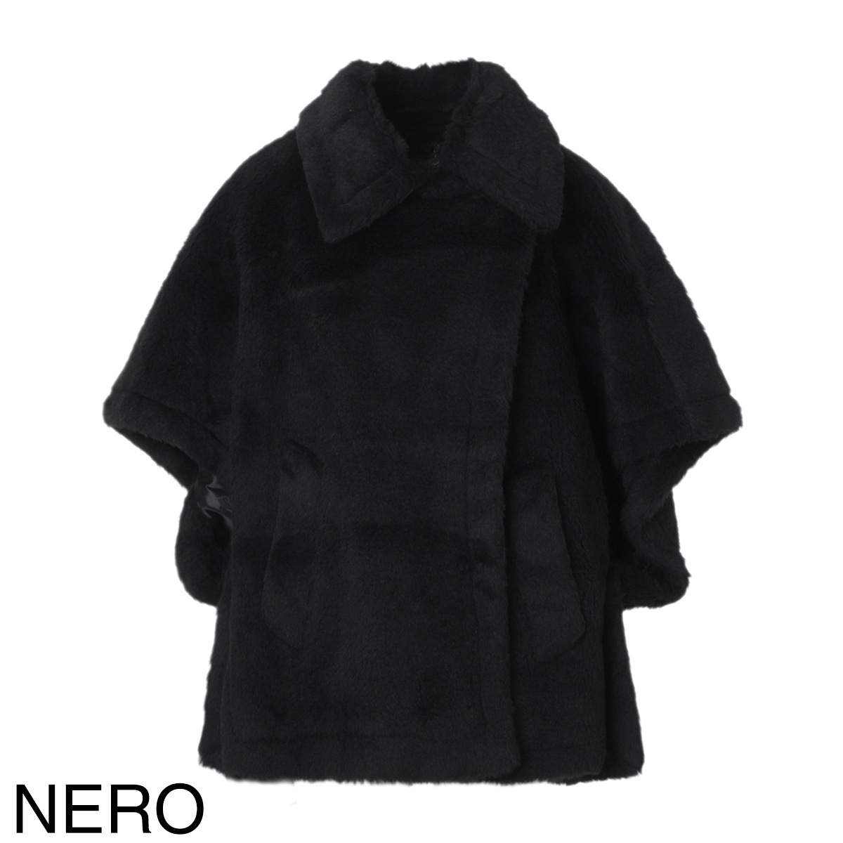 マックスマーラ　コート　ポンチョ　ファー　ブラウン　38 Max Mara マックスマーラ ケープ NEWMANTO ポンチョ ブラウン