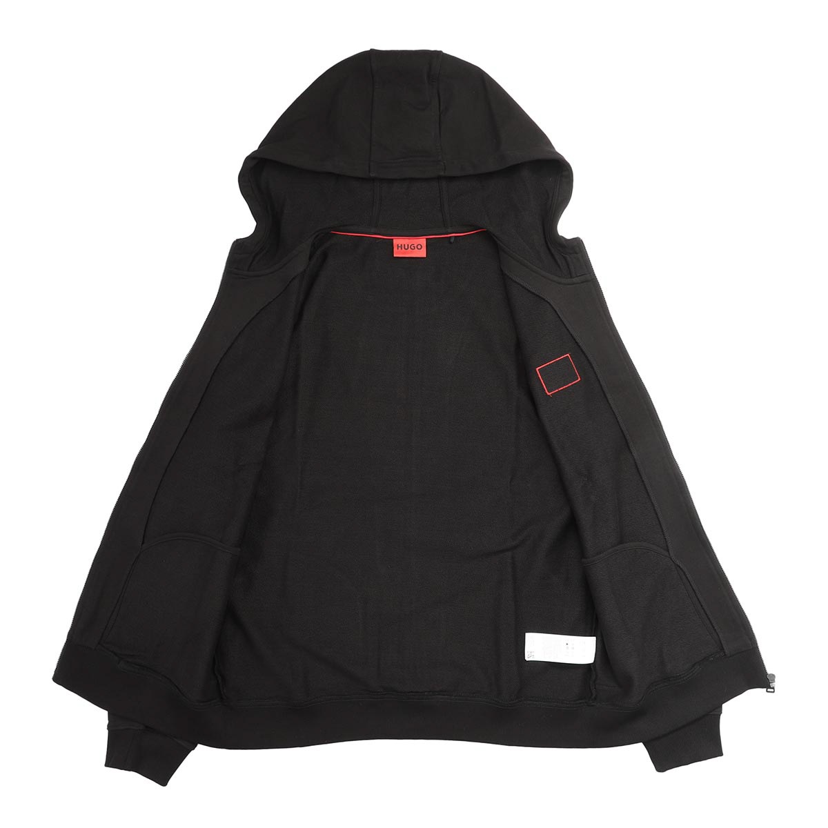 HUGO HUGOBOSS ヒューゴヒューゴボス パーカ/DAPLE ZIP-THROUGH SWEATSHIRT IN TERRY COTTON WITH LOGO PATCH メンズ